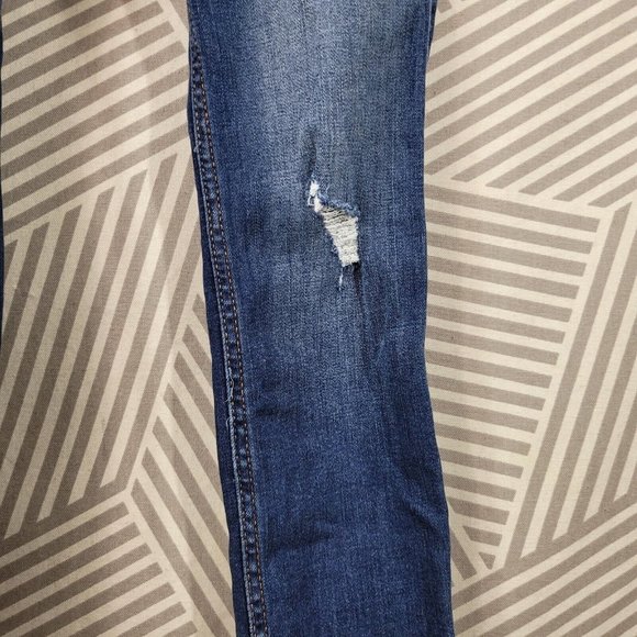 Hollister Womens Juniors Mid Rise Super Skinny Jeans Size 1S W25 L28 Distressed - Picture 3 of 6